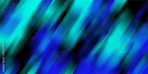 Abstract digital art featuring diagonal blurs and vibrant cool color tones