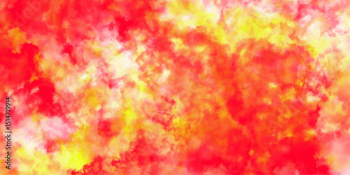 Abstract watercolor texture with red orange and yellow hues artistic background design