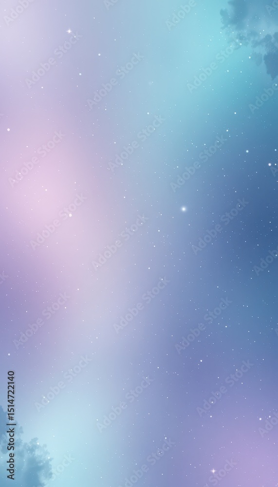 Obraz premium Dreamy Pastel Sky Lavender and Aqua Gradient Background