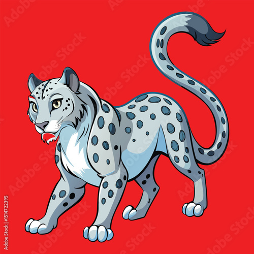 Cartoon mammal vector illustration of wild cat, tiger, zebra, giraffe, horse, elephant, dog, leopard, and other safari zoo animals
