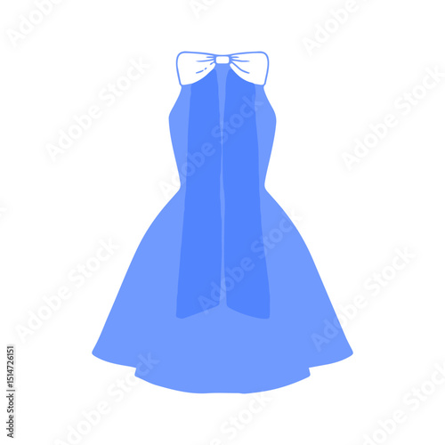 Purple dresses set line icons vector illustration fashion silhouette