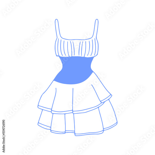 Purple dresses set line icons vector illustration fashion silhouette