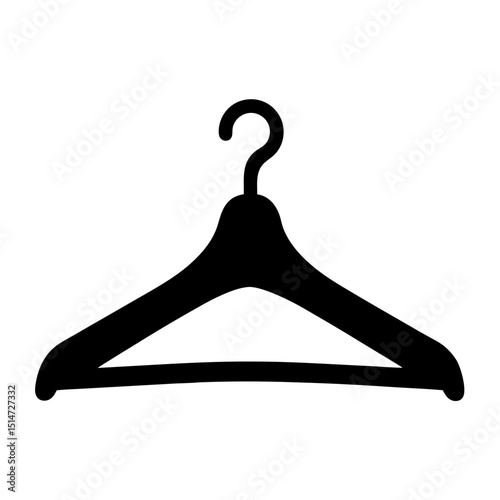 clothes hanger icon, Clothes hanger silhouette vector