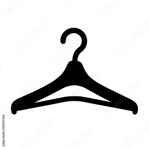 clothes hanger icon, Clothes hanger silhouette vector