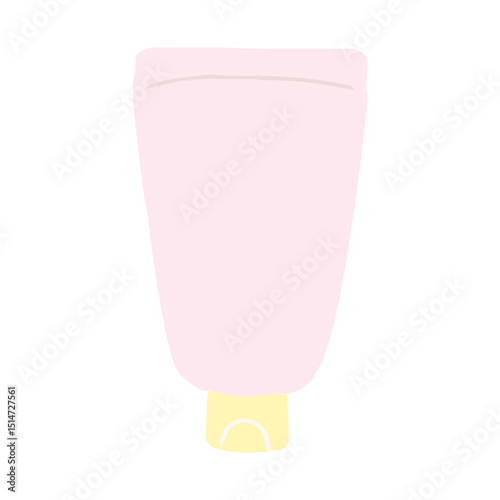 cute hand drawn beauty and cosmetic graphic element vector . cute cosmetics elements on white background