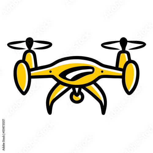 Drone color icon on transparent background for web and graphic design