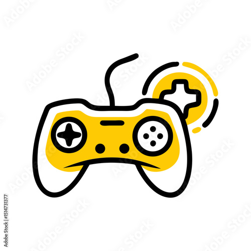 Gamification controller color icon on transparent background for web and graphic design