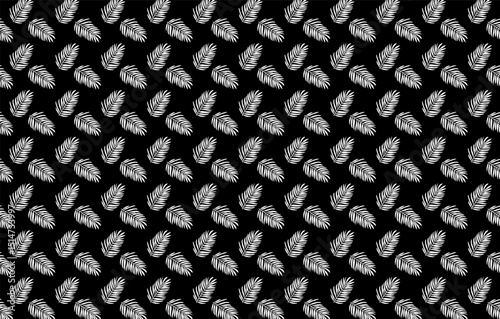 Monochrome Feather Pattern Repeat


