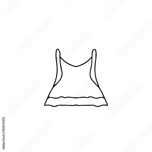 Outline mini dress party collection stock. Dresses silhouette vector