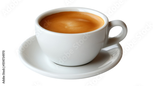 Wallpaper Mural A shot of espresso with a rich crema on top, served in a white ceramic cup,Transparent background, PNG file Torontodigital.ca