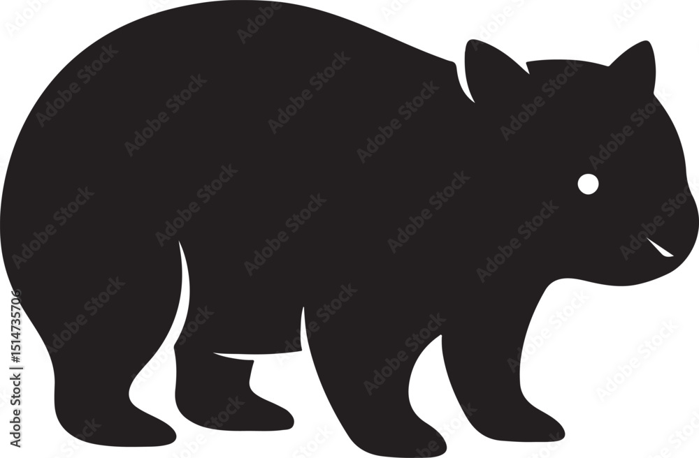 Fototapeta premium common wombat vector