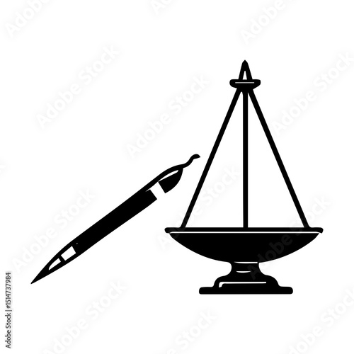 scales of justice isolated on white