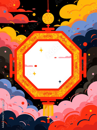 Octagon mirror or Feng Shui Bagua Mirror, Chinese use to repel negative energy