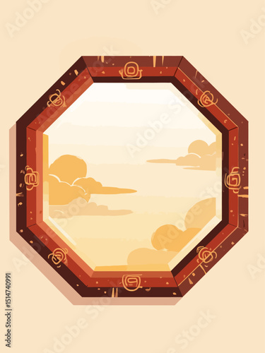 Octagon mirror or Feng Shui Bagua Mirror, Chinese use to repel negative energy
