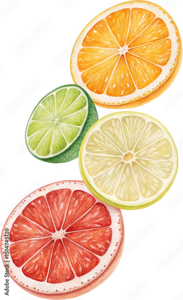 Fototapeta premium lemon and lime