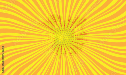 Groovy retro swirl burst, summer and carnival background. eps 10 vector dynamic