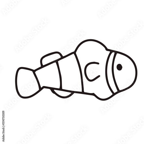 Handrawing underwater habit isolated on white background. Big set with cute sea animals, shells, corals, seaweed. Kawaii sea life character elements. Cartoon coloringbook or coloring page.