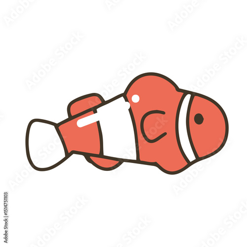 Handrawing underwater habit isolated on white background. Big set with cute sea animals, shells, corals, seaweed. Kawaii sea life character elements. Cartoon coloringbook or coloring page.