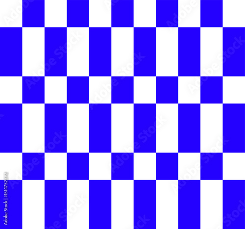 Checkerboard pattern consisting of alternating blue and white squares.