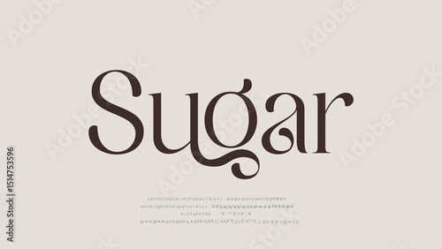 Modern and Elegant wedding alphabet letters font and number. Typography Luxury classic lettering serif fonts decorative vintage retro logo concept. vector illustration