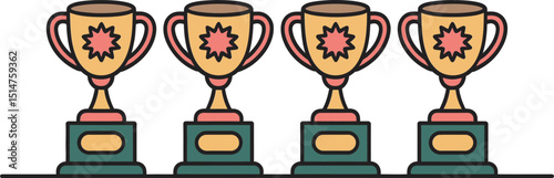 set of trophy