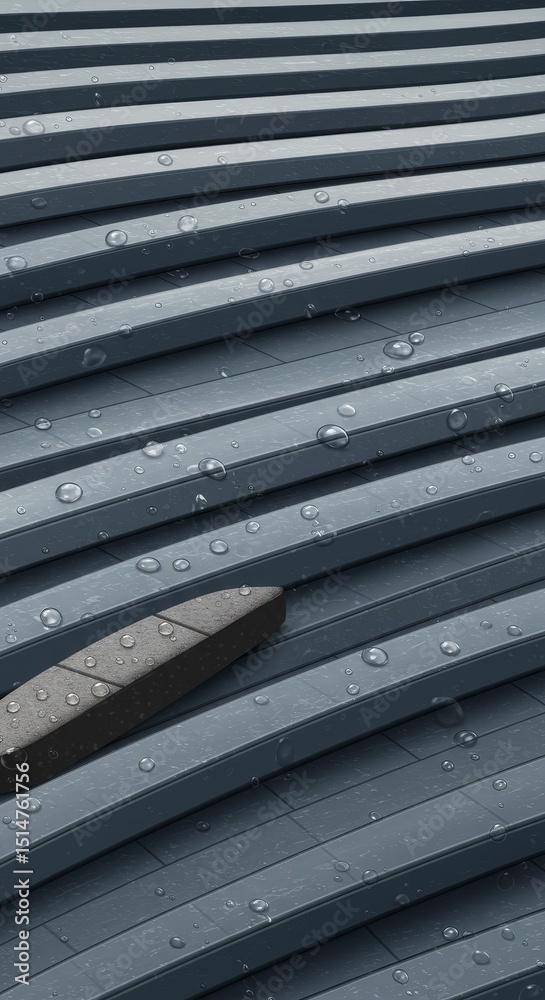 Obraz premium Abstract Background of Gray Metal Texture with Water Stone and Lines