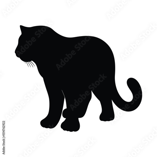 Tiger Silhouette Vector – Fierce Jungle Cat Illustration