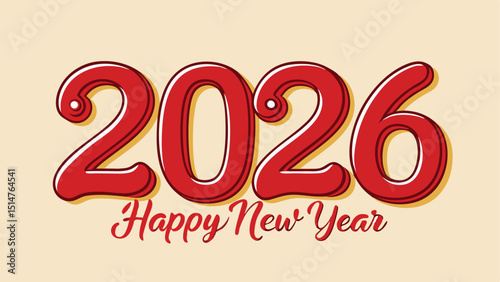Happy new year 2026 vector