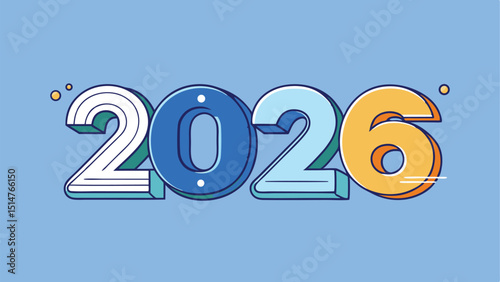 New year, 2026, Happy new year 2026, 3d vector