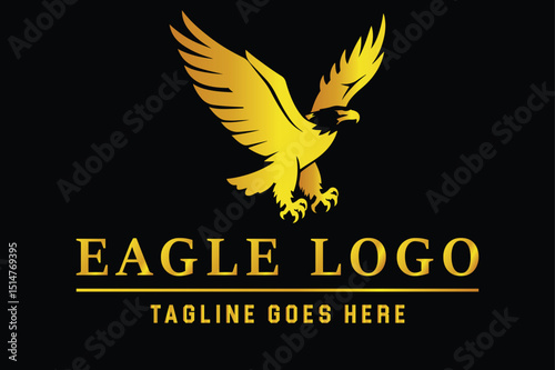 Eagle Silhouette Logo for Adventure and Outdoors Brands