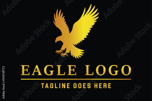 Minimalist Eagle Silhouette Logo for Powerful Brands