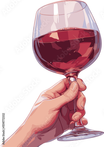 Celebratory toast with red wine elegant dining room still life photography cozy ambiance close-up view luxury experience