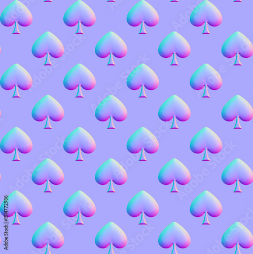 Spade-shaped normal map pattern (Perfect seamless pattern)