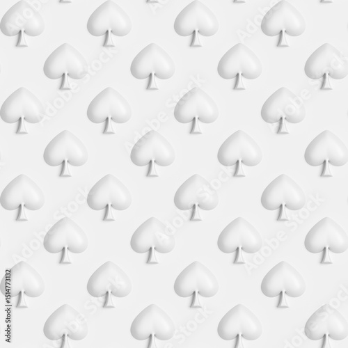 Spade shape pattern (Perfect seamless pattern)
