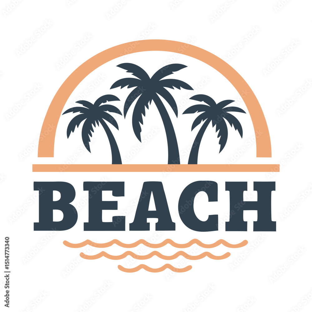 custom made wallpaper toronto digitalBeach Palms and Wave Logo