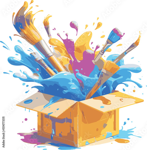 Creative art splash studio digital illustration colorful environment artistic viewpoint imagination unleashed