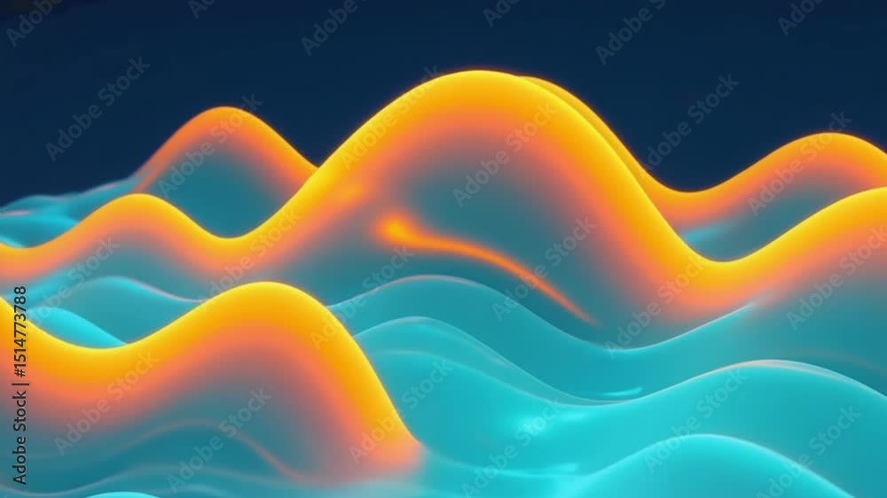 Seamless fluid abstract psychedelic wavy motion video background, creative colored psychic waves with liquid movement