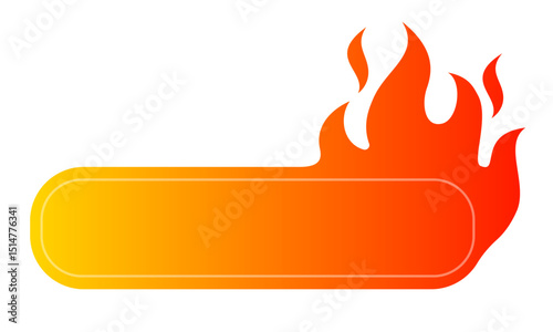 Vector banner with fire for hot price. Vector marketing clip art for hot sale.