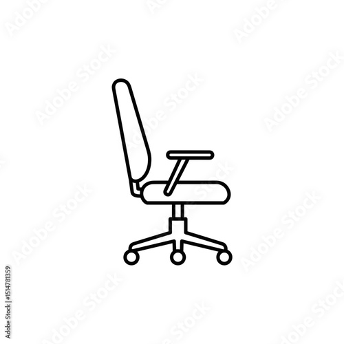 Office chair in minimalist design with adjustable features  