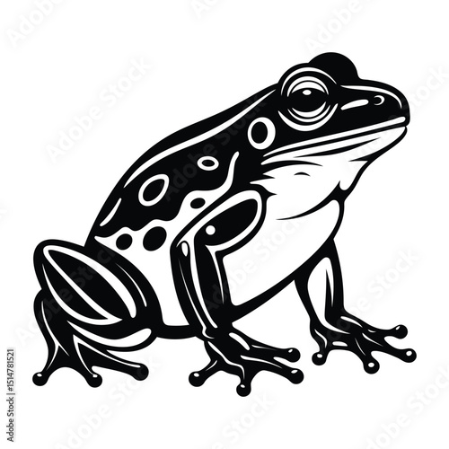 Frog vector art isolated Illustration