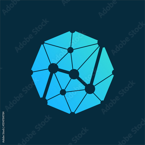 Geometric Progress Chart: Modern Financial Data Symbol