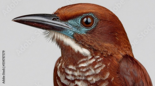 Close-up Portrait of a Rufous-bellied Kookaburra photo
