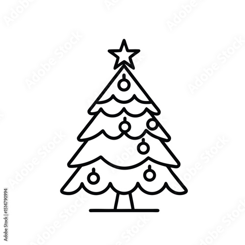 set of christmas trees