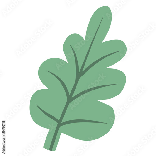 hand holding green leaf cartoon vector	