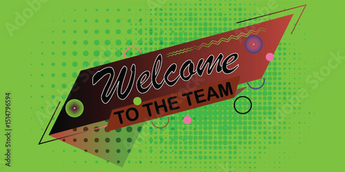 welcome to the team word concept vector illustration with lines 3d style for social media landing page, template, poster, banner, flyer, background, gift card, label, wallpaper. eps 10 vector dynamic