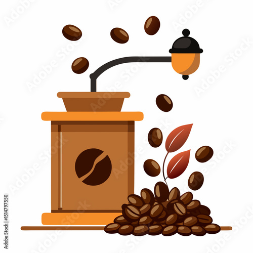 coffee grinder with coffee beans