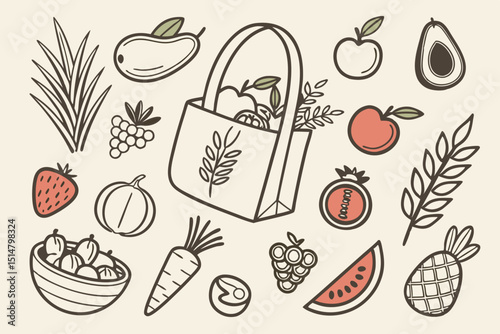 set of vegetables