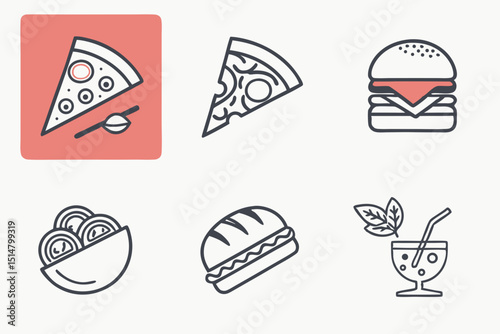 food icons set
