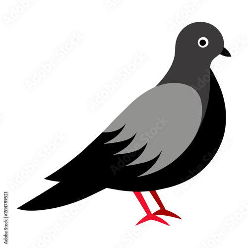 Mourning Dove Perched Peacefully Vector