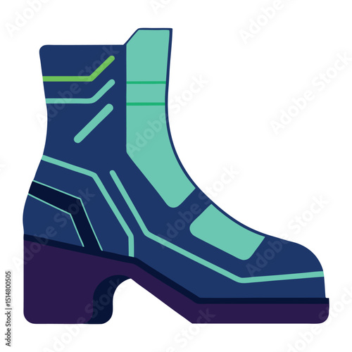 Cyberpunk-inspired Ankle Boot with Platform Heel